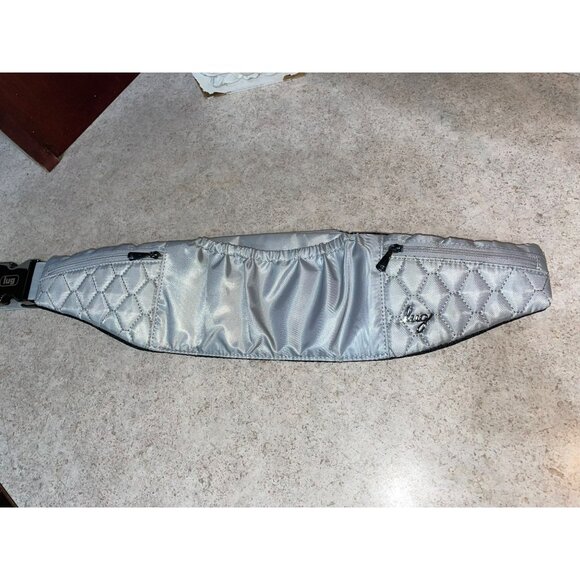 New Lug Quilted Silver Skedaddle Adjustable Waist Pack With Multiple Pockets & B - Picture 6 of 9